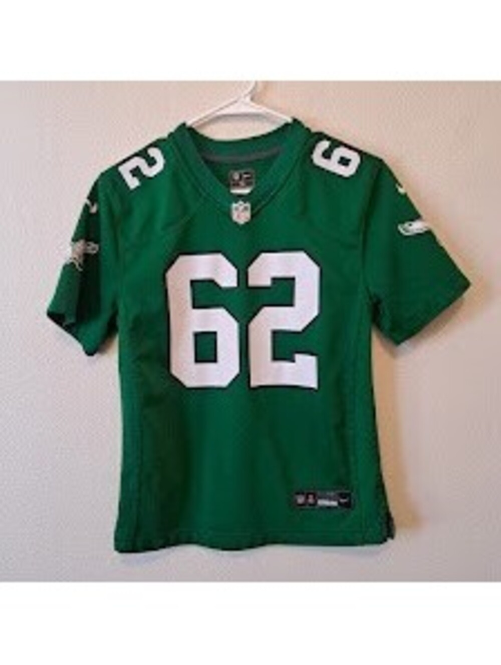 Nike Philadelphia Eagles NFL Game Jersey #62 Kelce Green Kids Youth Medium